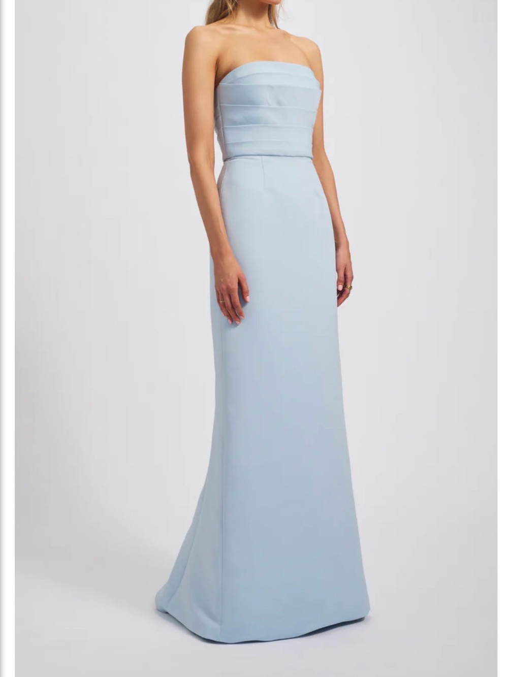 Amsale Sonia dress in Ice (Strapless Pale Blue dress) - great for weddings!